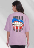 American lips printed tshirt