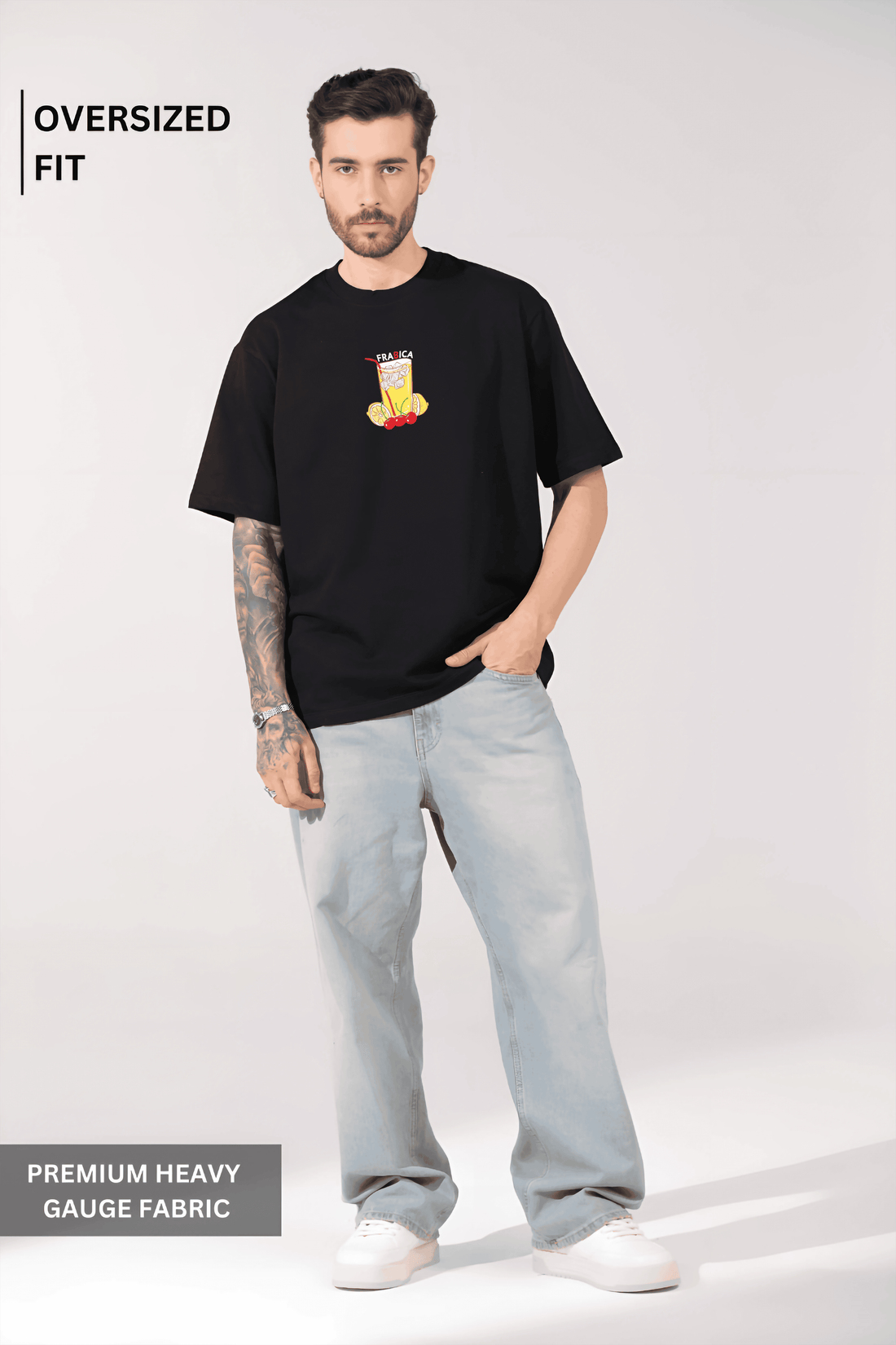 ORANGE SPRITZ Men Oversized Printed T-shirt