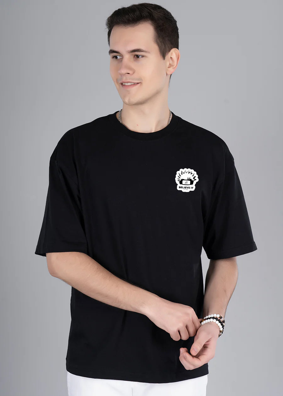 oversized anime printed tshirt