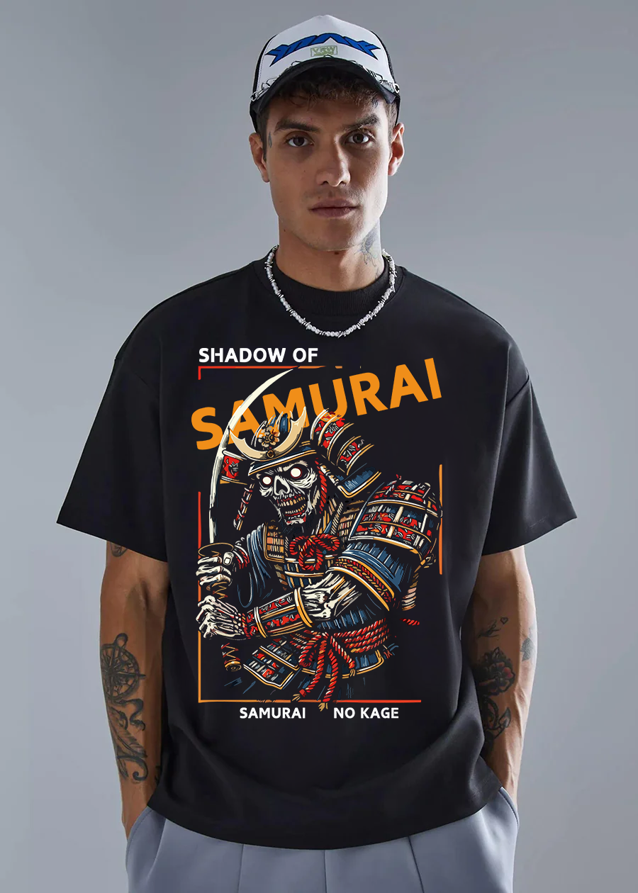 Shadow Samurai Men Oversized Printed T-shirt