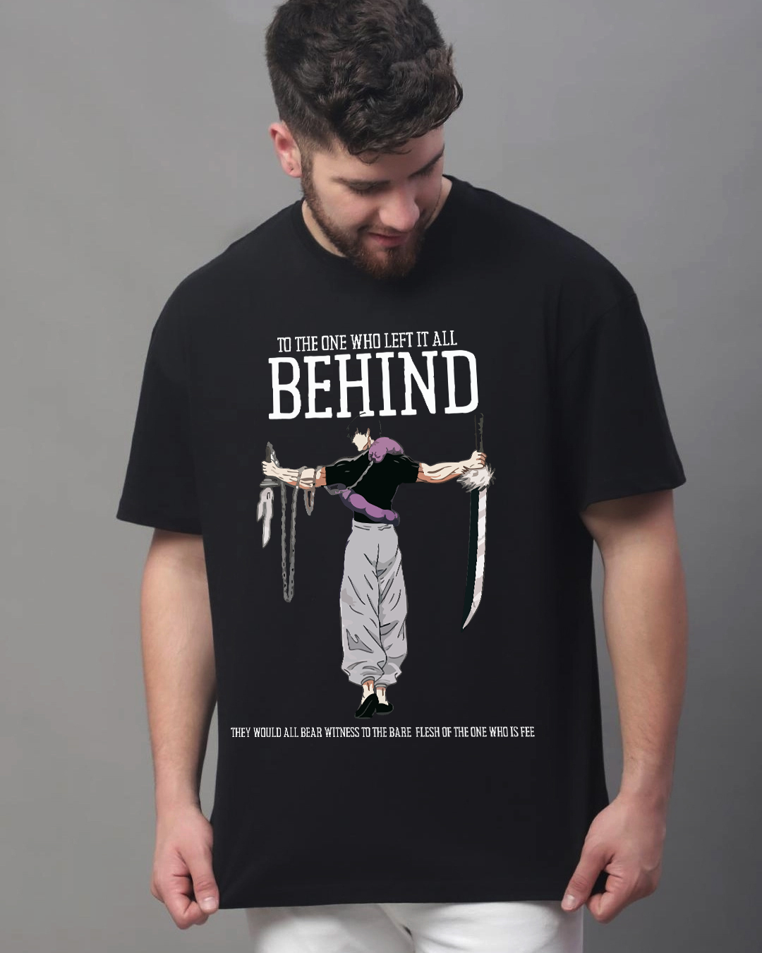 Toji Jujutsu kaisen Men Oversized Printed T-shirt