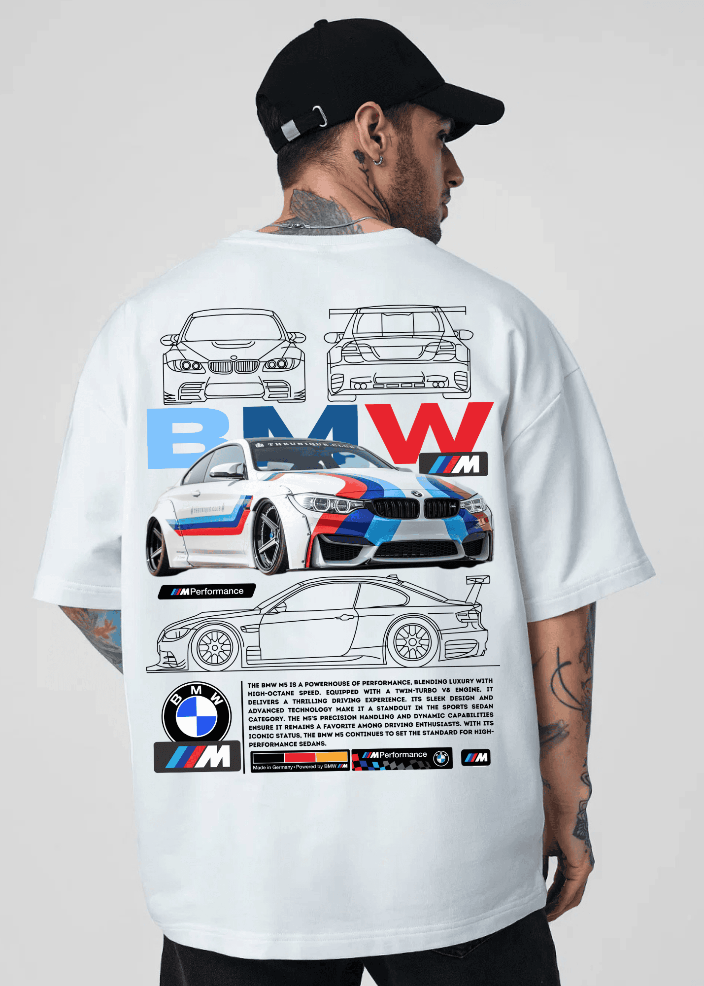 BMW Men Oversized Printed T-shirt