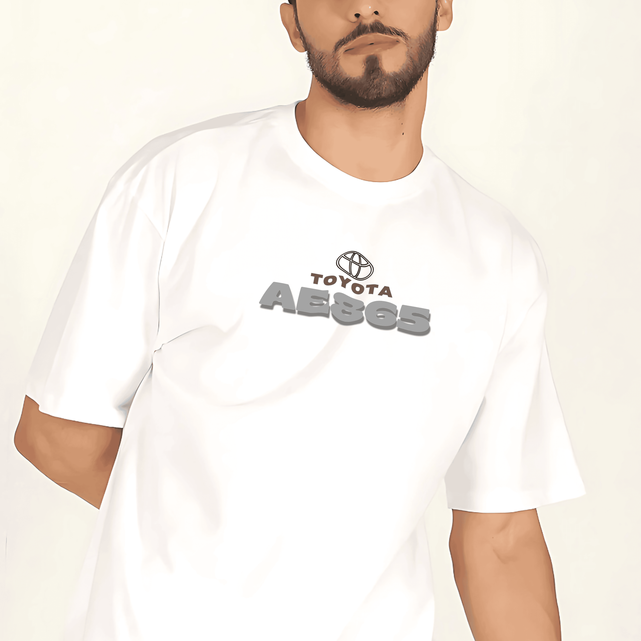 TOYTA AE86 Men Oversized Printed T-shirt