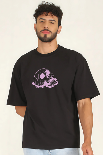 SPOOKY Men Oversized Printed T-shirt