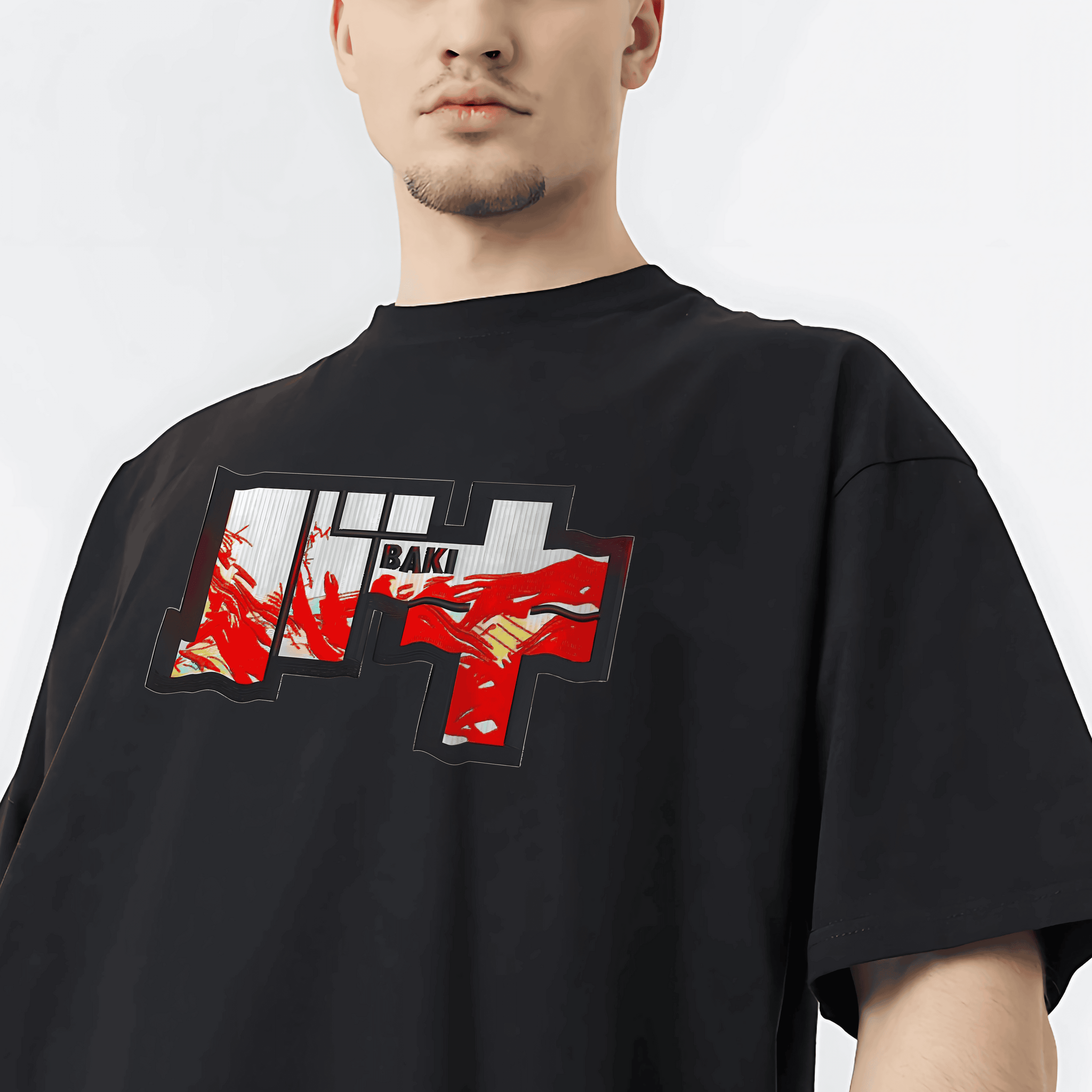 BAKI HANAMA Men Oversized Printed T-shirt