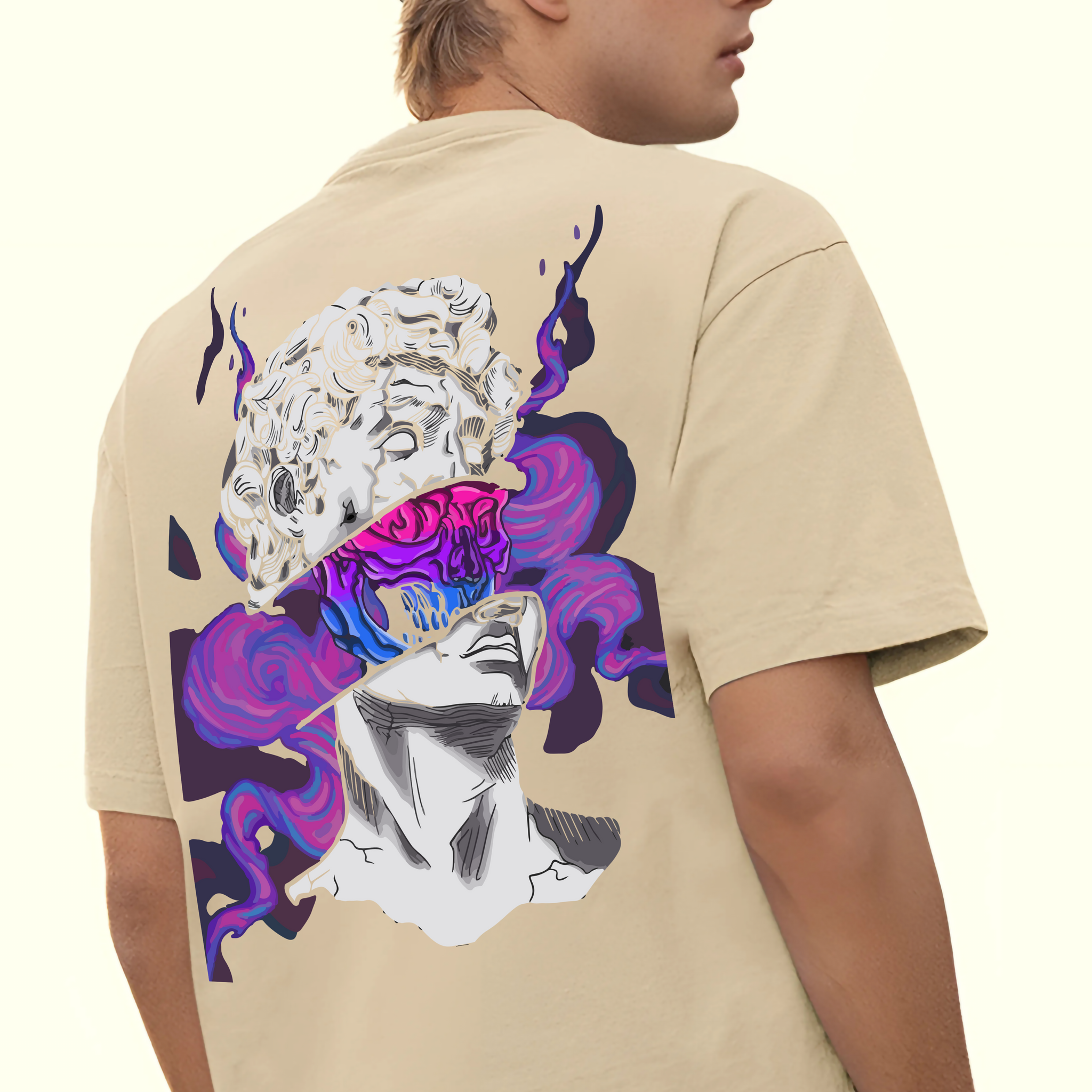 FADED Men Oversized Printed T-shirt