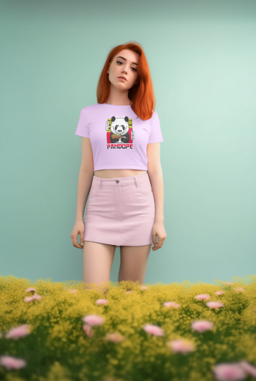 Panda Dope Women Printed Crop Top - Frabica