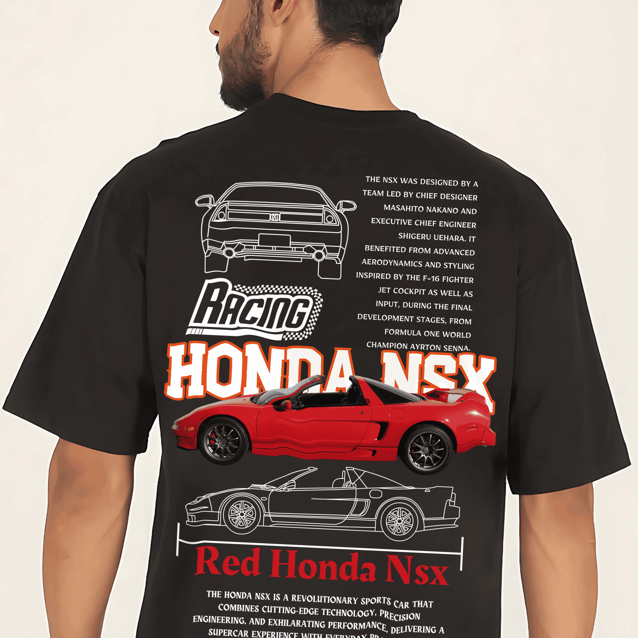 HONDA NSX Men Oversized Printed T-shirt