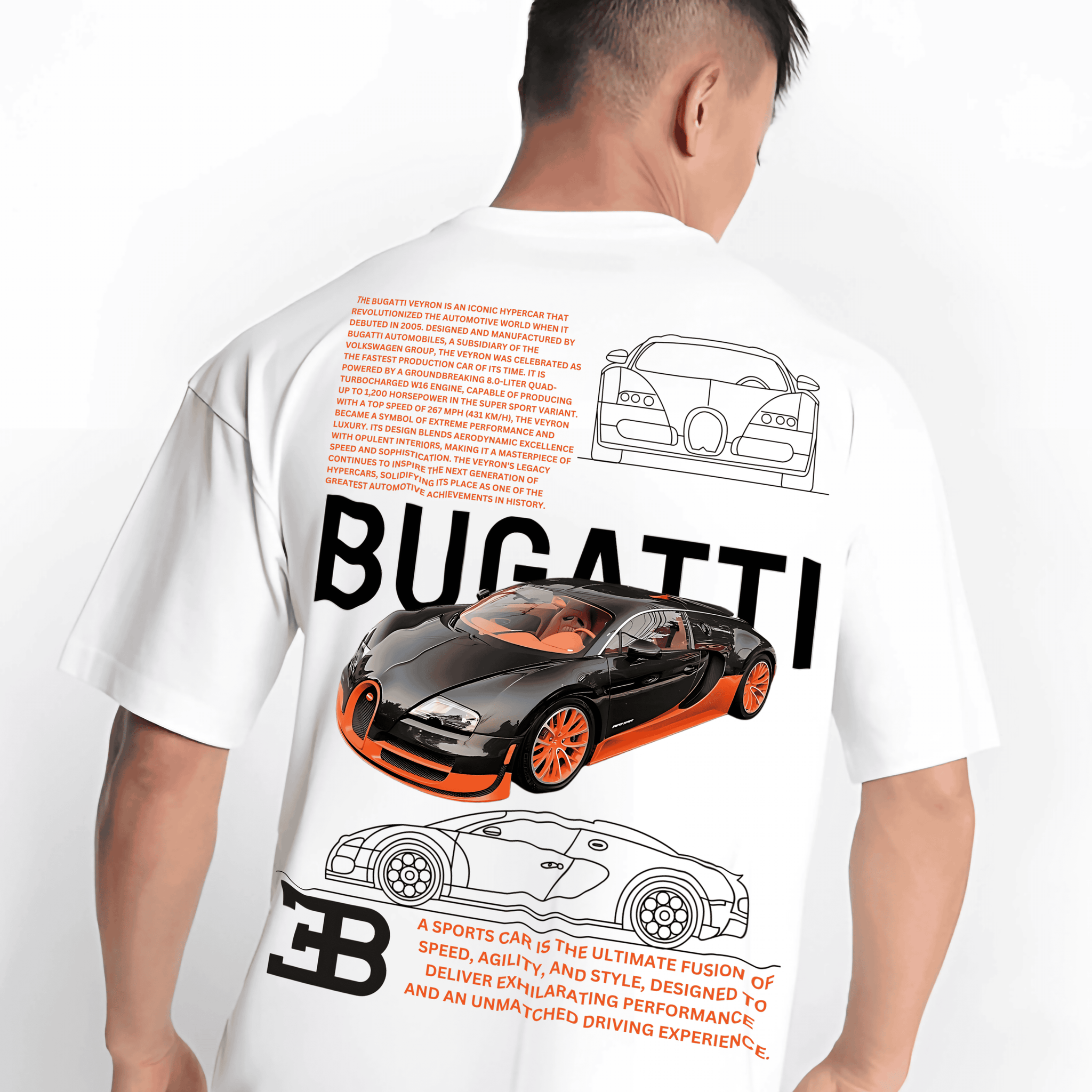 Bugatti Men Oversized Printed T-shirt